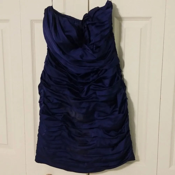 Express Strapless Dress Navy Size 8. EUC - Picture 1 of 8